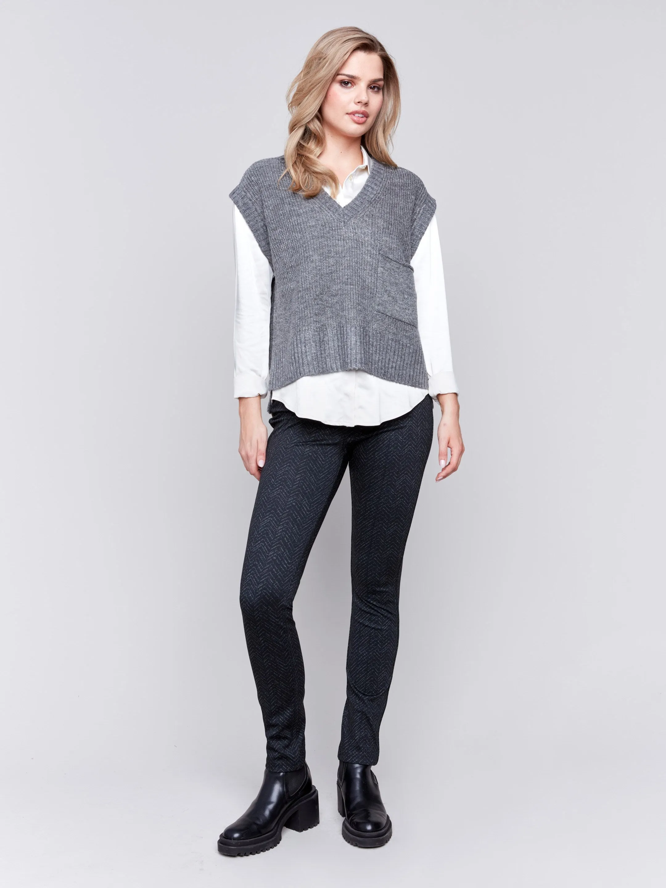 Soft Touch Sweater Vest - Grey