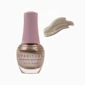 Sparitual Nourishing Lacquer Polish - Moonlight - White Gold Shimmer - 15ML