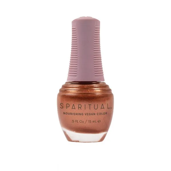 Sparitual Nourishing Lacquer Polish - Vibrant Energy - Soft Copper Shimmer - 15ML