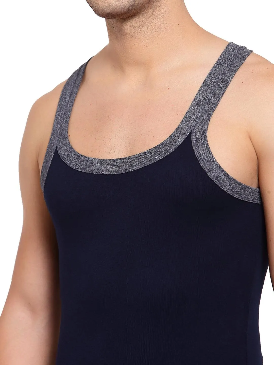 Sporto Mens Round Neck Solid Gym Vest Super Soft Cotton Pack Of 3