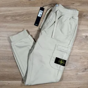 Stone Island Slim Fit Cargo Sweatpants in Plaster