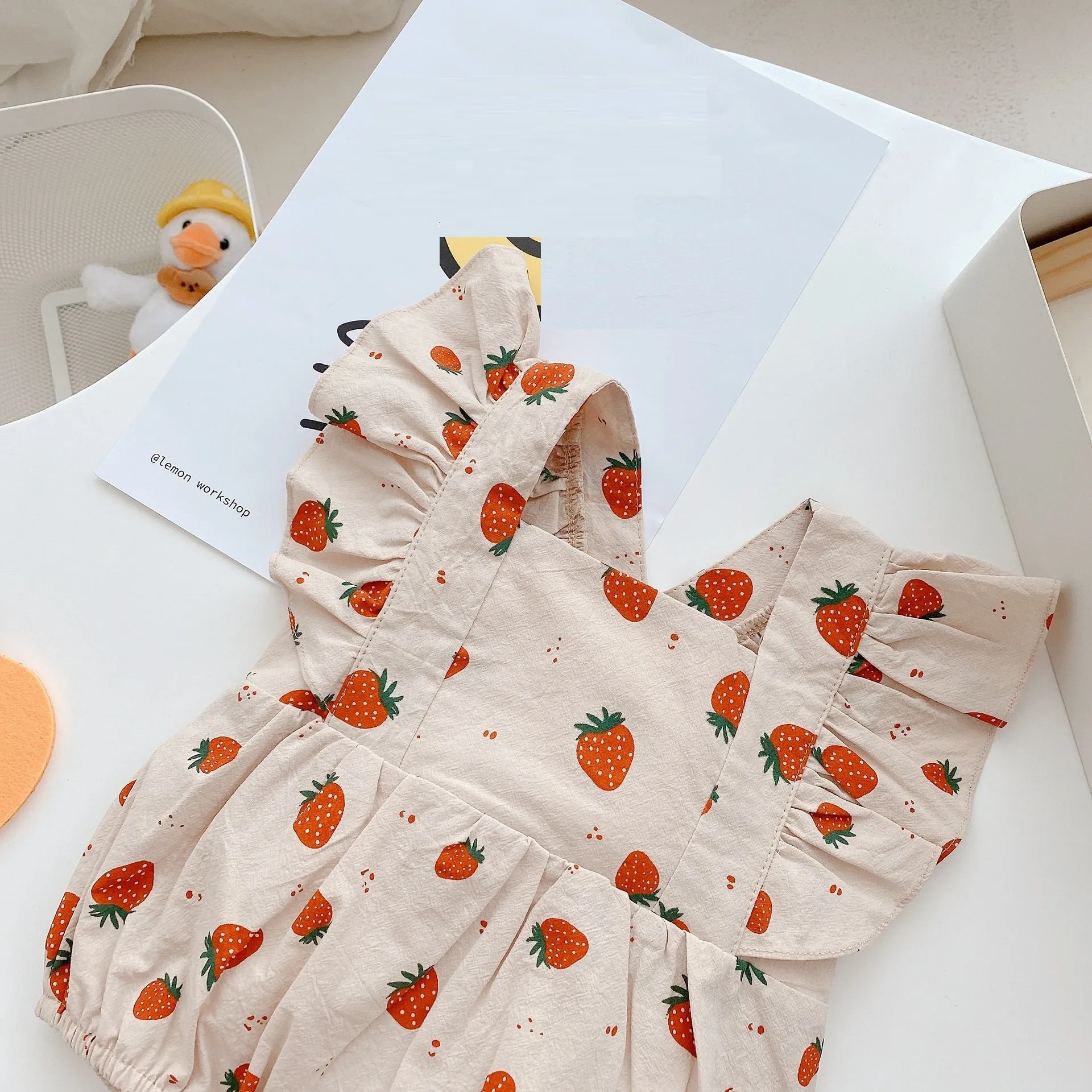 Strawberry Summers Cotton Onesie