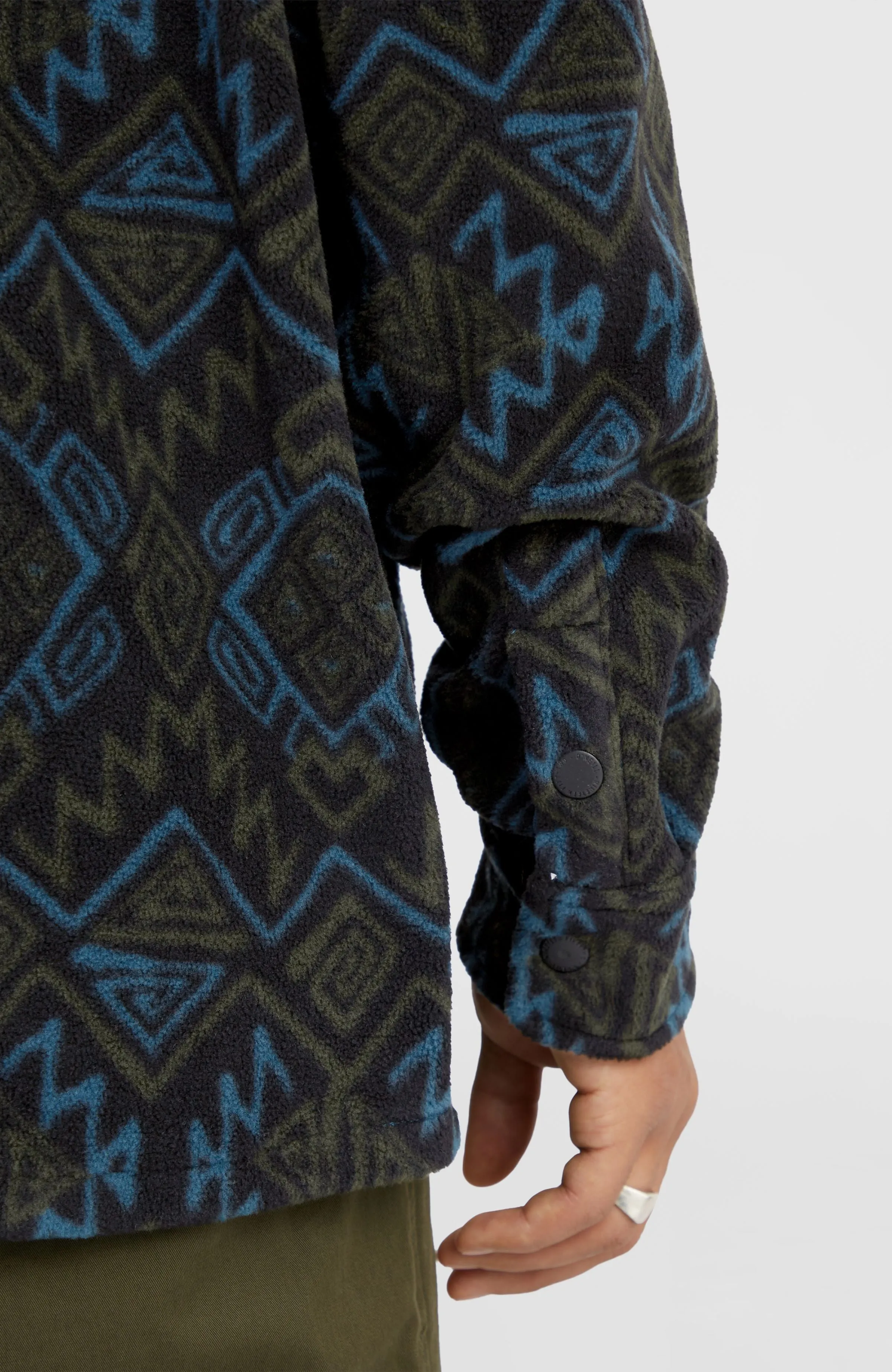 Superfleece Shirt | Black Retro Ikat