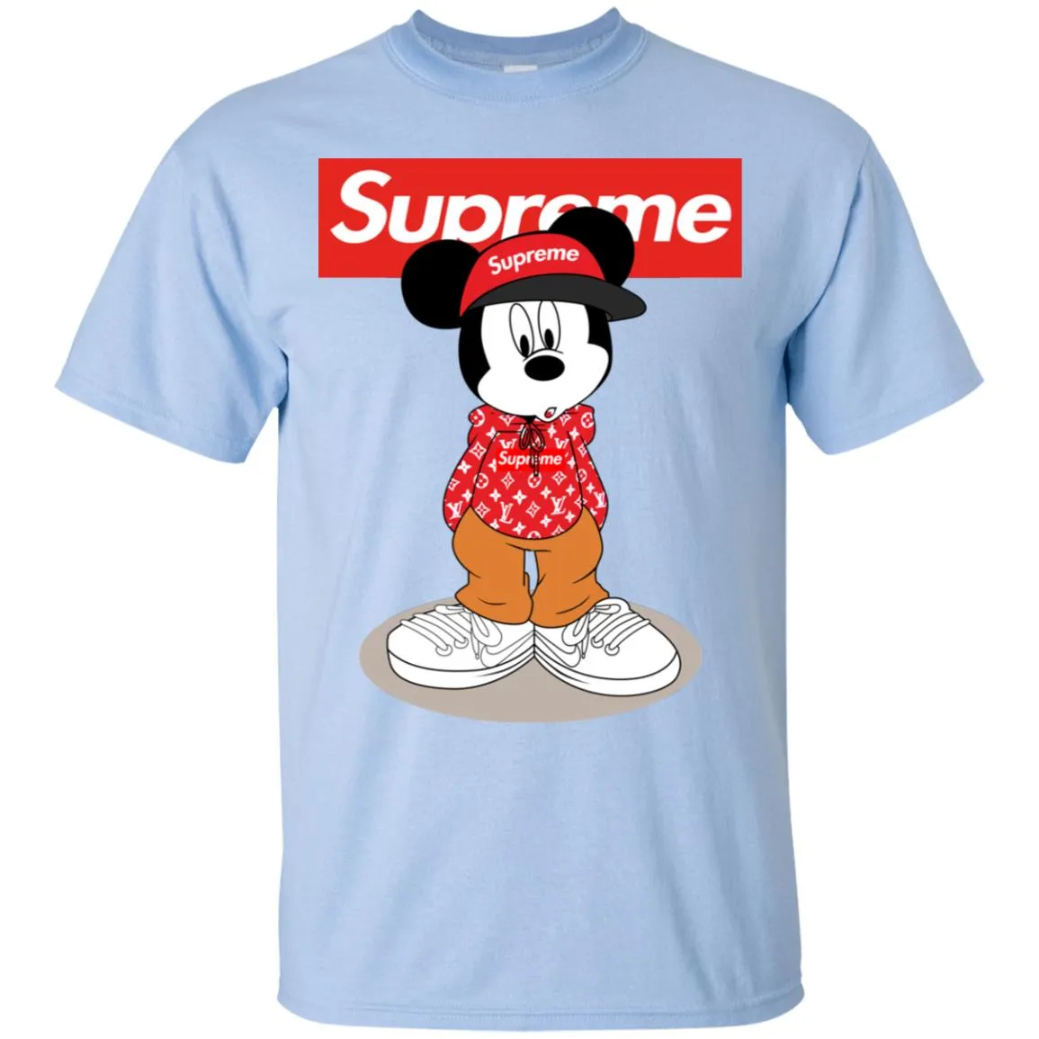 Supreme Mickey Mouse T-shirt Men Cotton T-Shirt