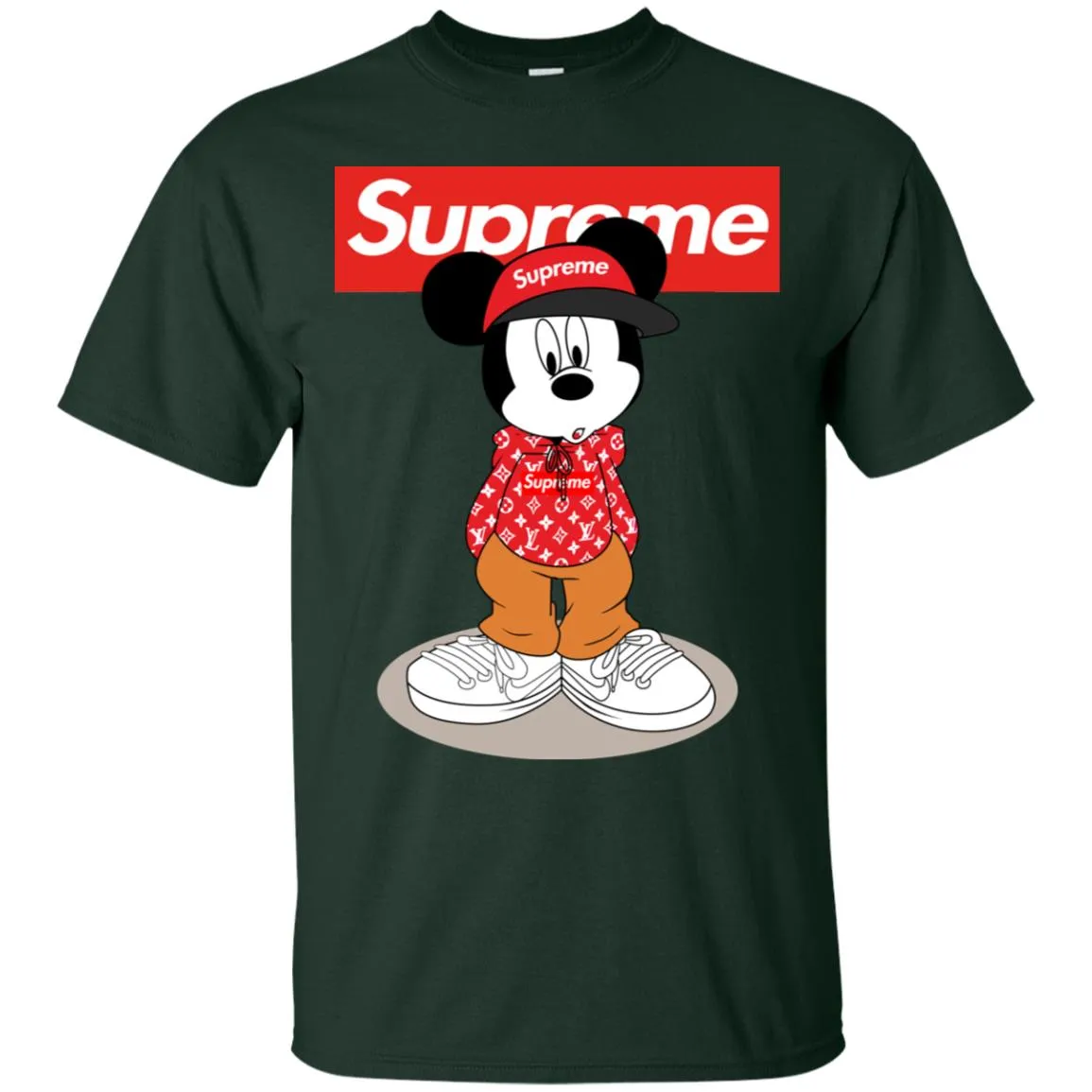 Supreme Mickey Mouse T-shirt Men Cotton T-Shirt