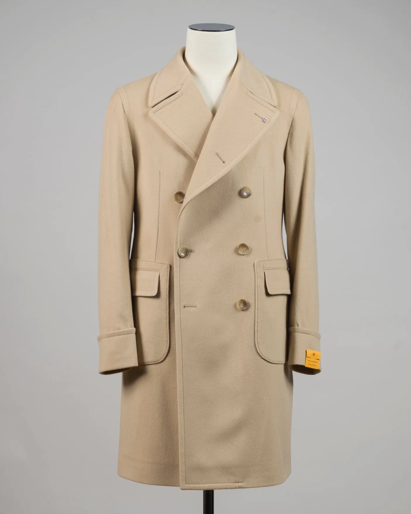 Tagliatore Double-Breasted Wool & Cashmere Overcoat / Light Camel