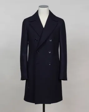 Tagliatore Double-Breasted Wool Overcoat / Navy