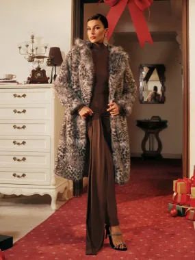 Tavares Leopard Faux Fur Coat