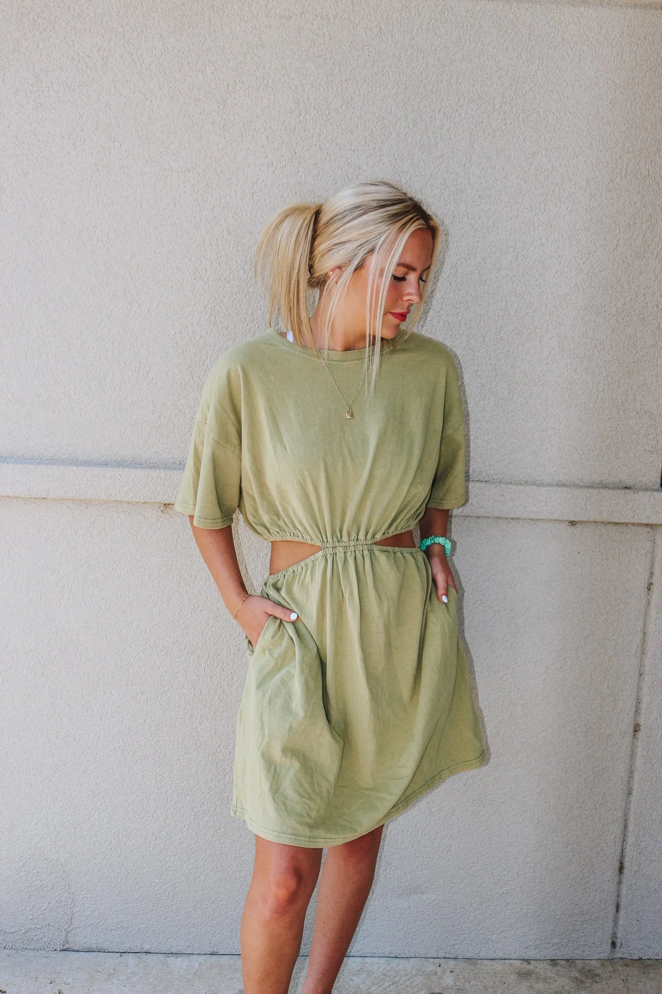 Tell Me Why Sage Green Dress