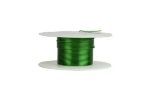 TEMCo 21 AWG Copper Magnet Wire - 2 oz 49 ft 155°C Magnetic Coil Green