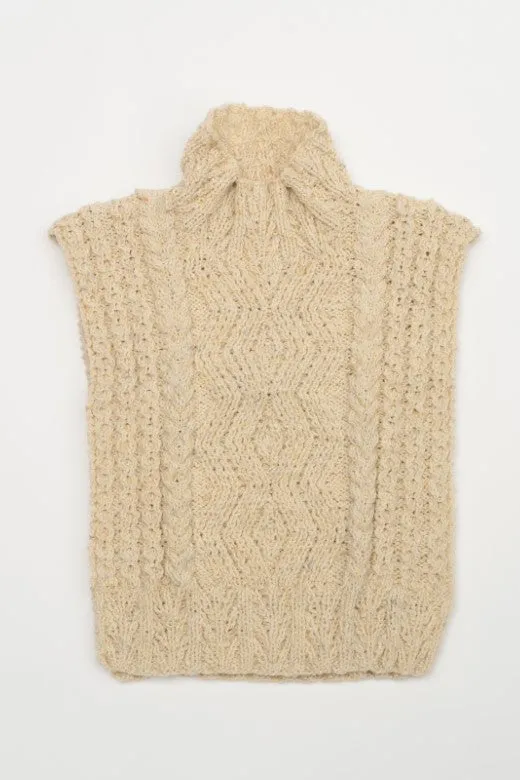 The Aran Handknit Cable Body Bib