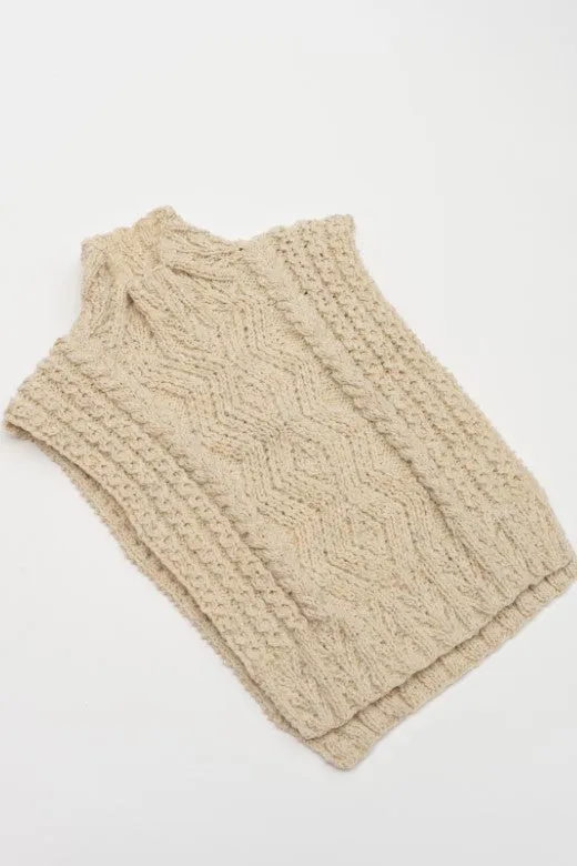 The Aran Handknit Cable Body Bib