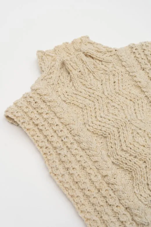 The Aran Handknit Cable Body Bib