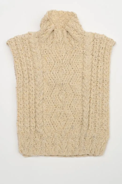 The Aran Handknit Cable Body Bib