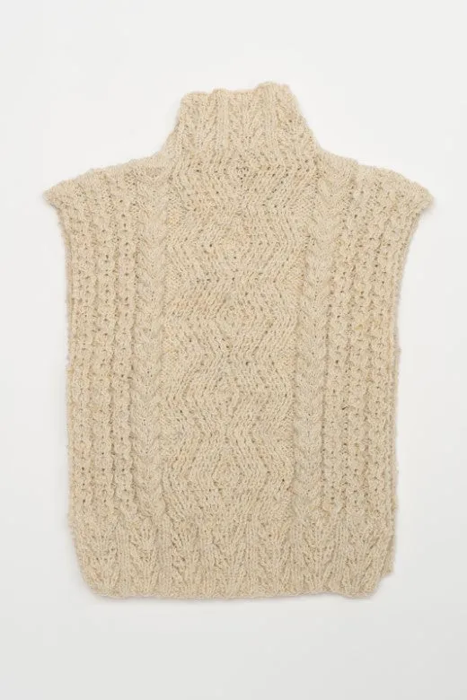 The Aran Handknit Cable Body Bib