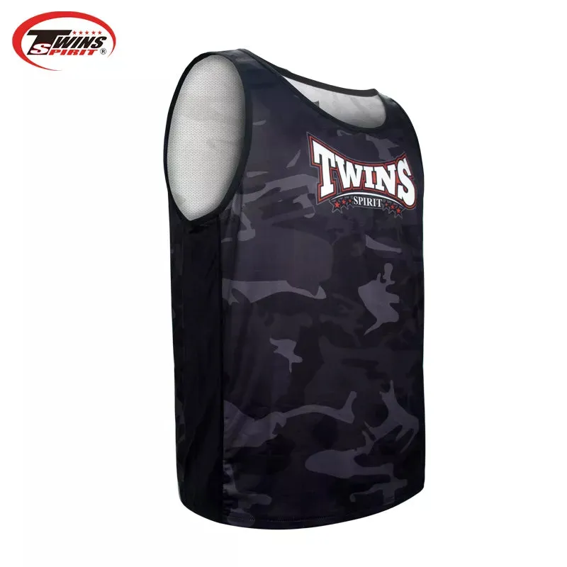 Twins Spirit WX2403 Muay Thai Boxing Vest Tank Top S-XXL Black