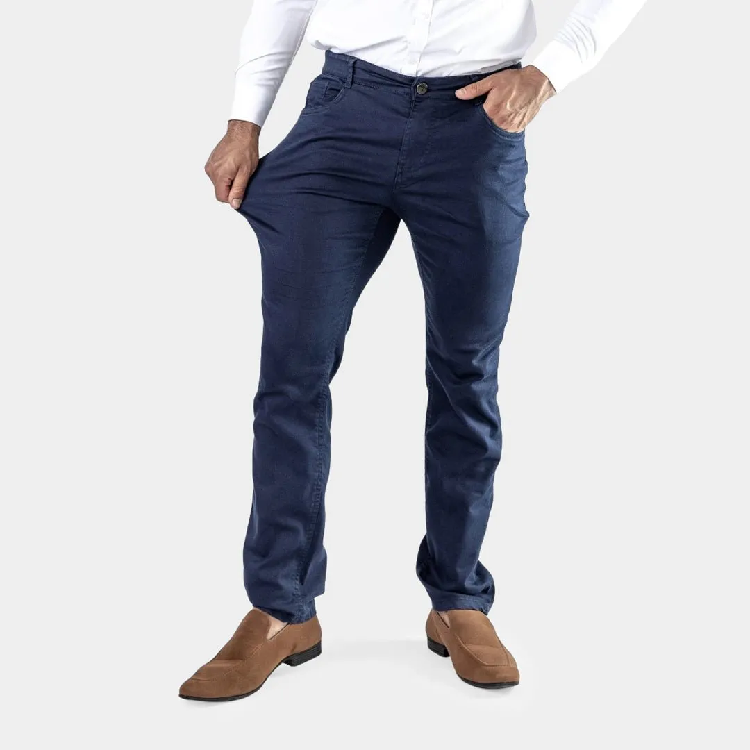 Ultra Stretch Chino Pants - Slim Fit - Navy