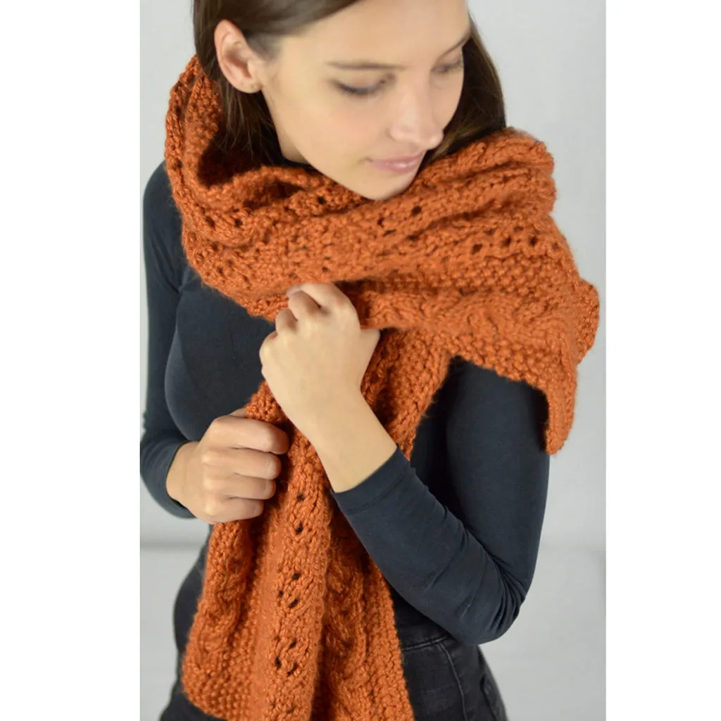 Umbria Cable Scarf Knitting Kit