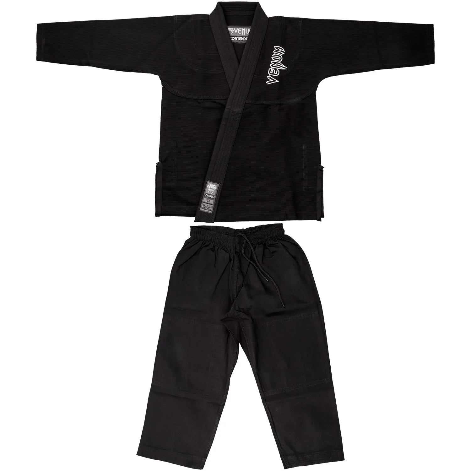 Venum Contender Kids BJJ Gi (Free white belt included) - Black