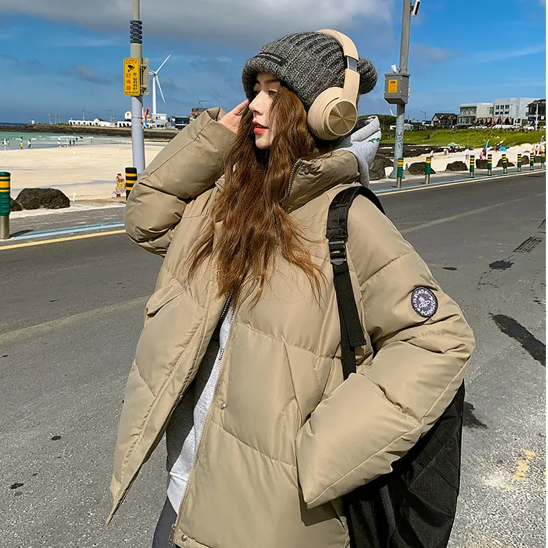 Wenkouban 2000s fashion Winter Cotton-Padded Coat for Women 2024 New Cotton-Padded Coat Thickened Cotton-Padded Coat Jacket Korean Style Wear Bread Coat