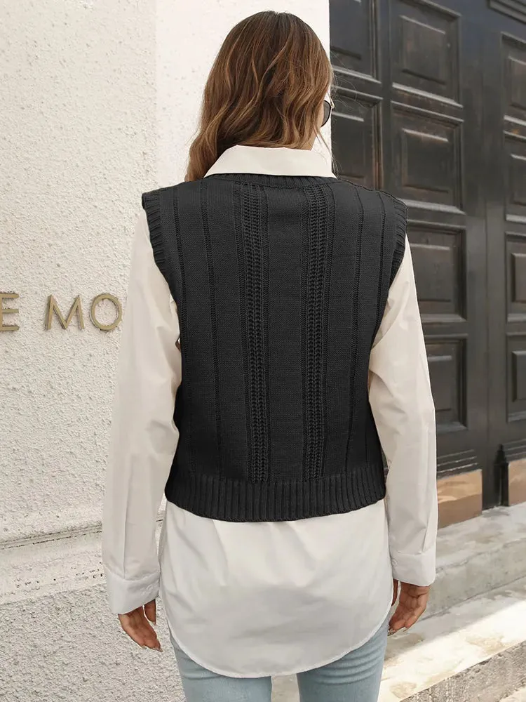 Whisper Weave V-Neck Vest