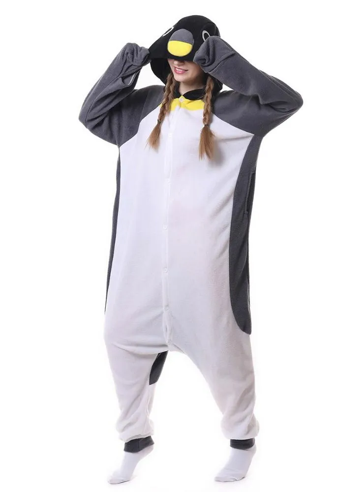 WHITE PENGUIN ONESIE PAJAMA ANIMAL ONESIE SLEEPWEAR