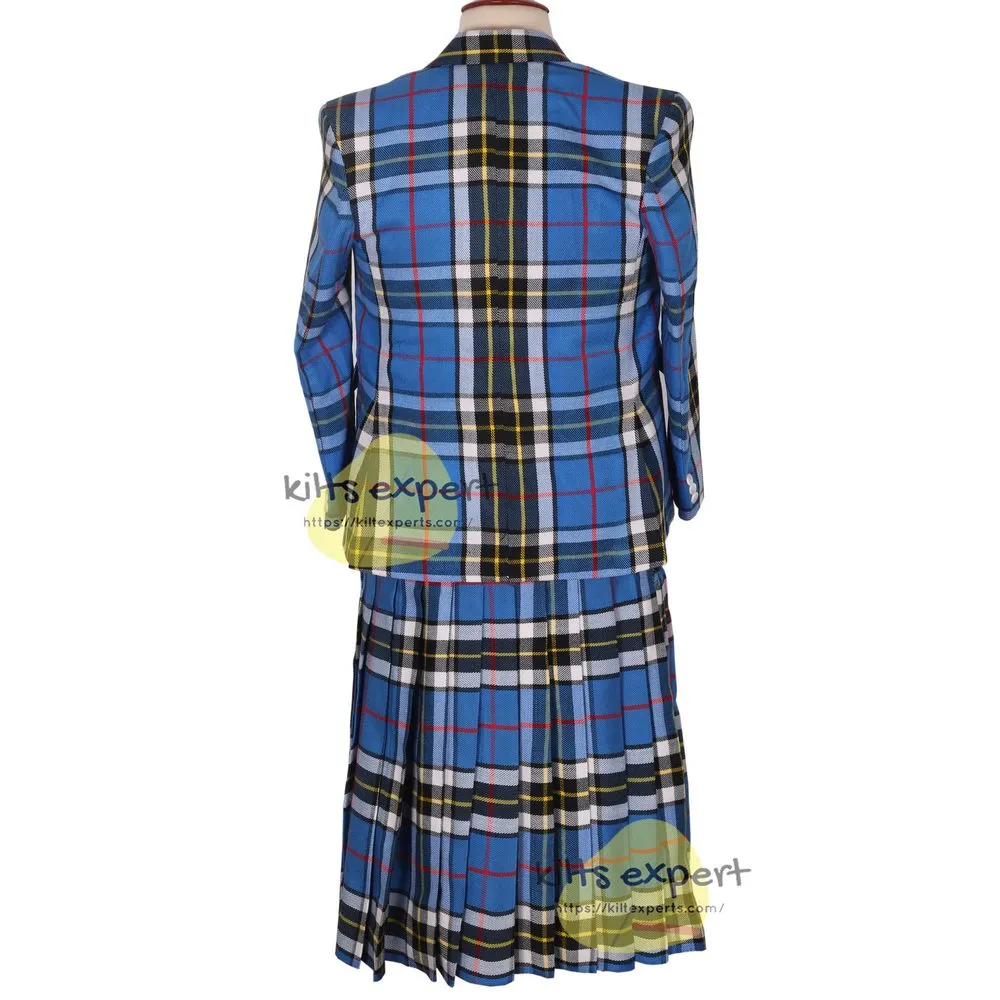 Women Thompson Dress Blue Tartan jackets With Vest (Available In upto 65 Tartans)