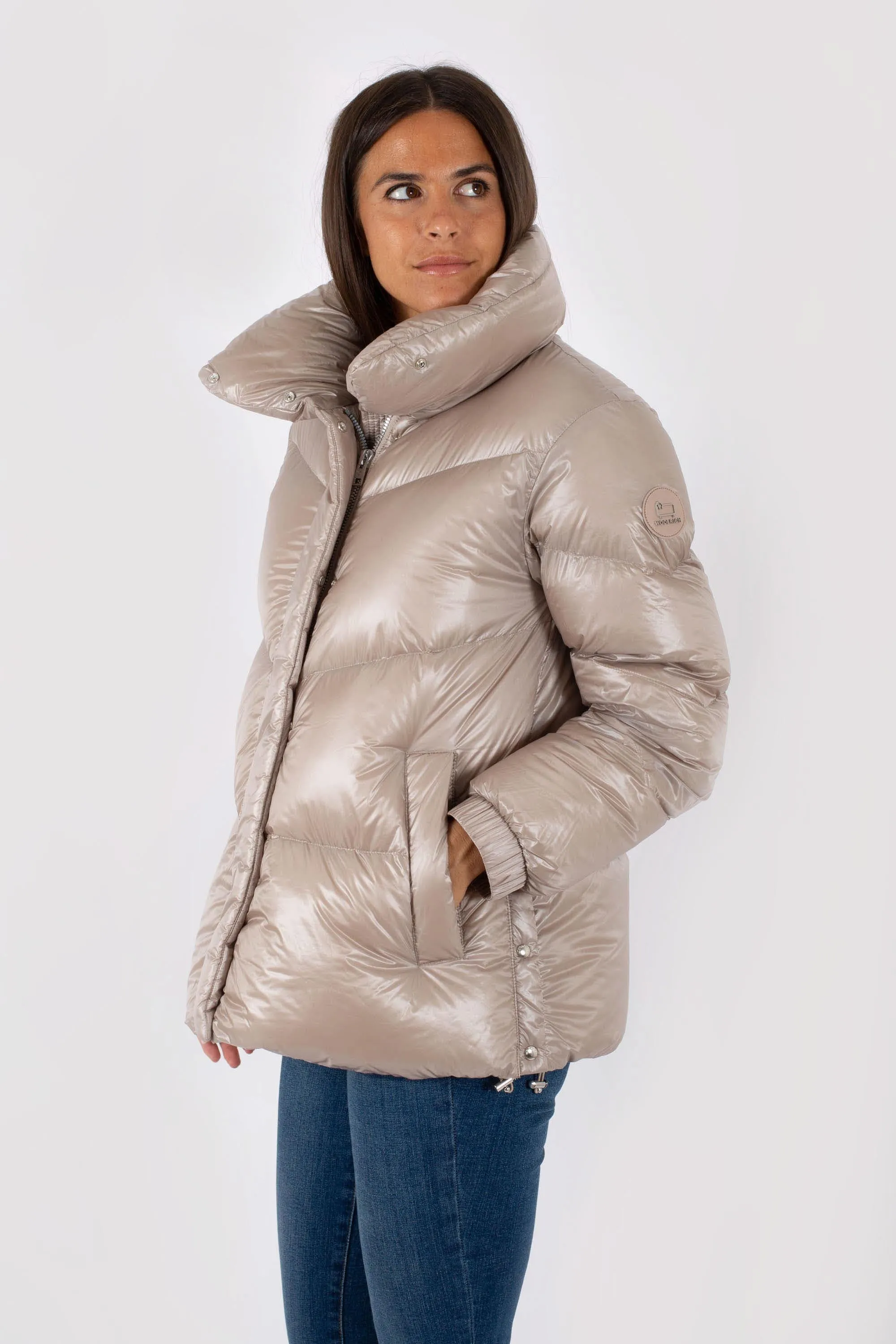 Woolrich Aliquippa Puffer Grigio Donna