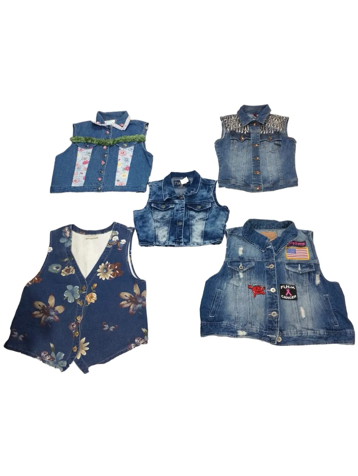 Y2k 2024 - Denim Vests - 14 pcs