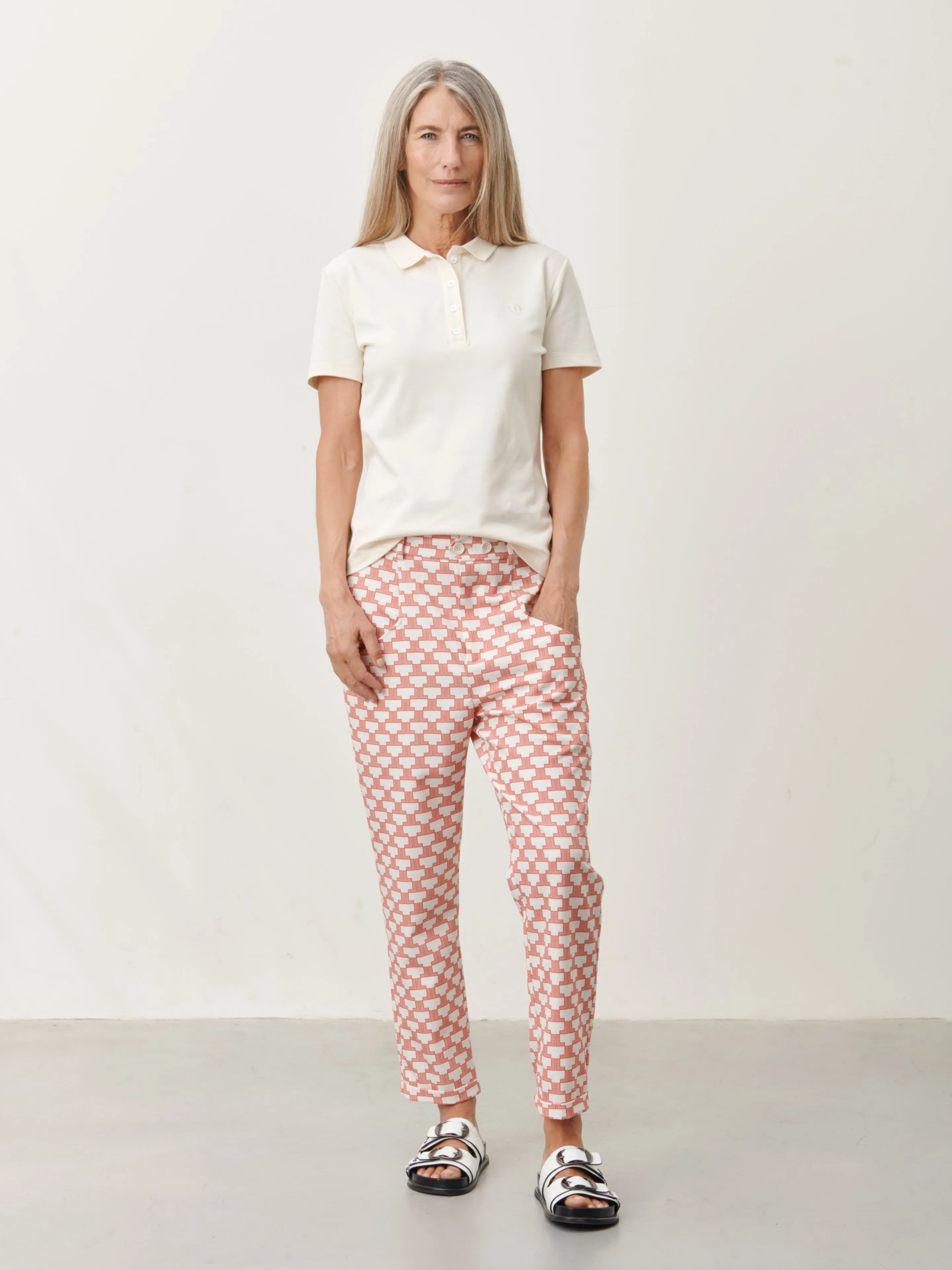 Zella Pants | White Red